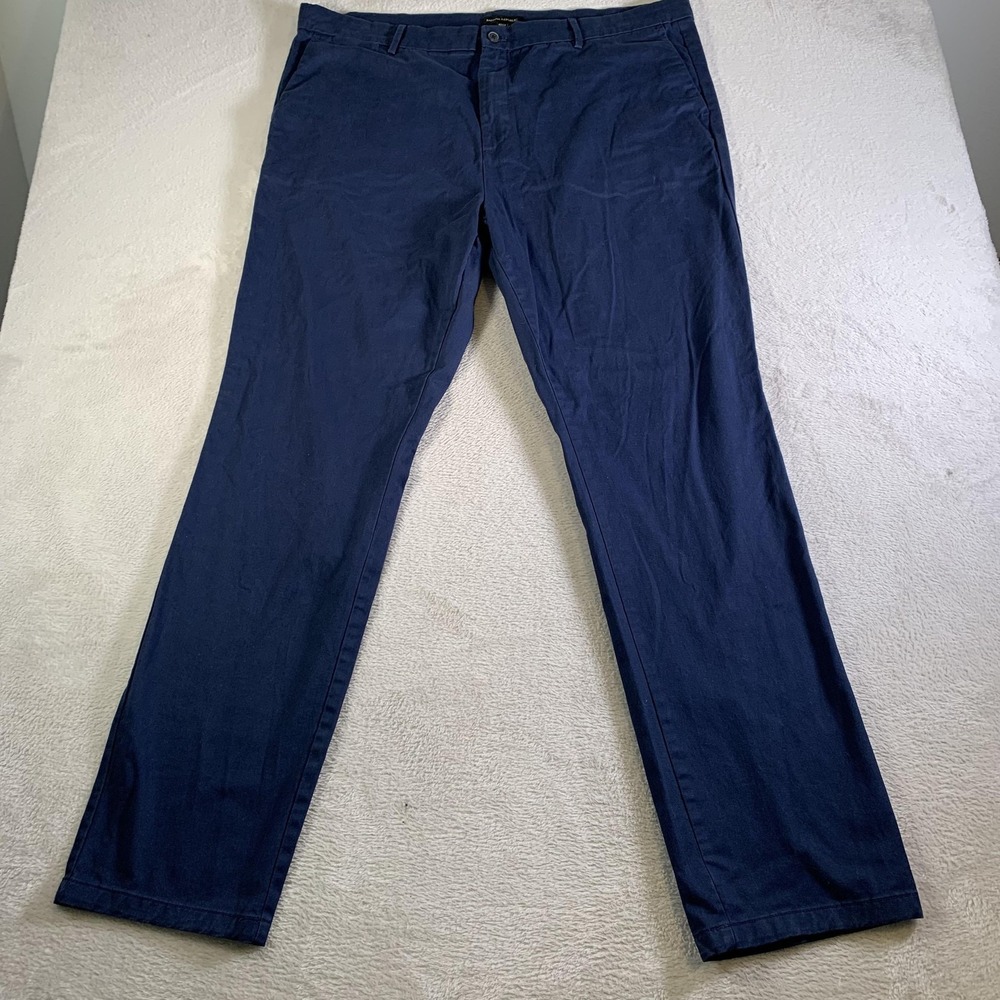 Banana Republic Pants Mens 42x34 Blue Chino Straight Leg Stretch Casual Cotton